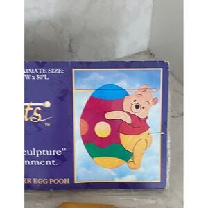 Vintage Winnie The Pooh 100 Acre Collection Easter Egg Flag Windsculpts 1998 New